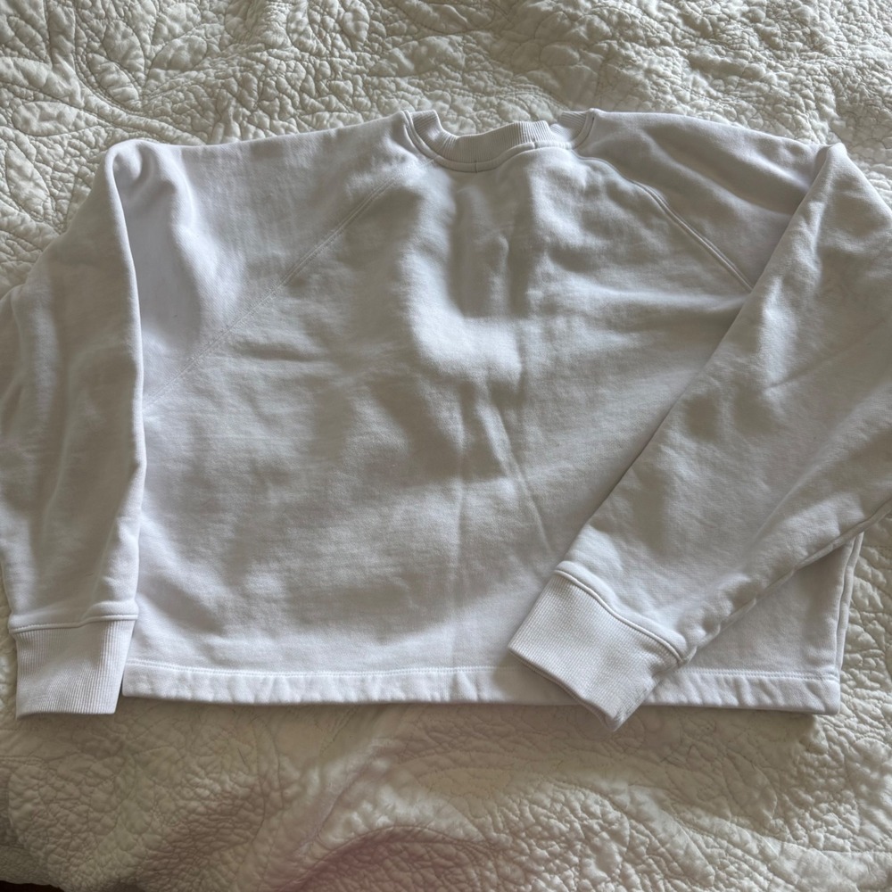 Greyson Housewife Embroidered Crewneck Sweatshirt White Women's M Made in Peru - Picture 7 of 10